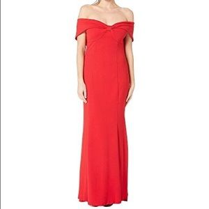 Marina Red Off the Shoulder Dress 12